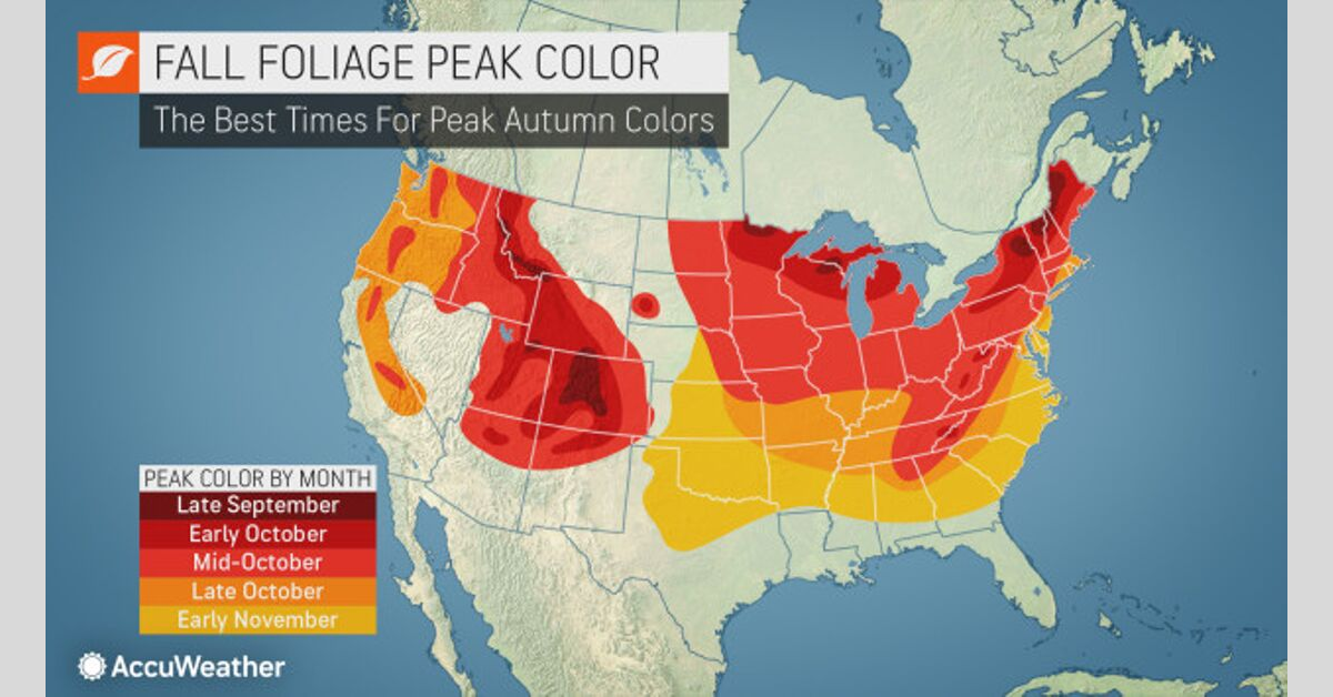 Fall foliage colors will peak in midOctober AccuWeather Life