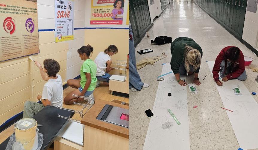 Lewisburg Children s Museum partners with art students for new mural