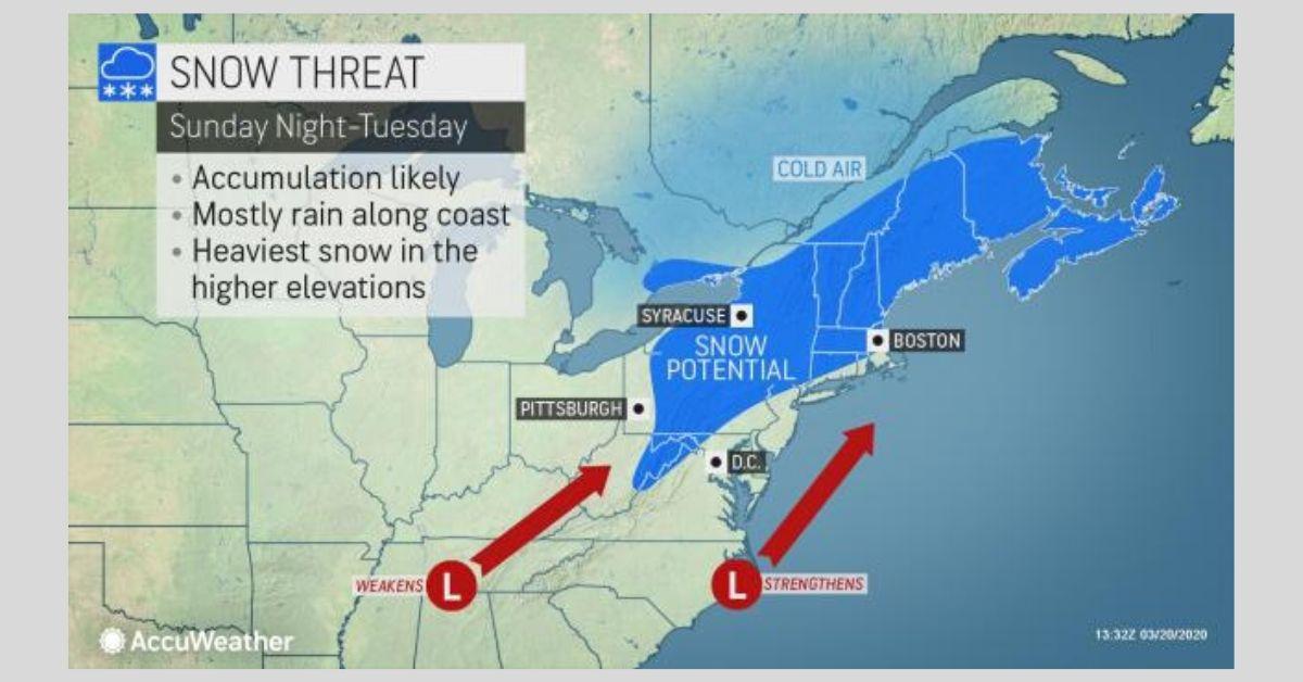 AccuWeather spring snowstorm heading for northeast News