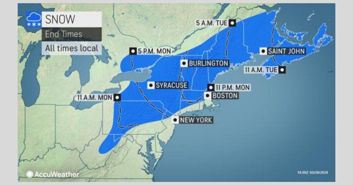Accuweather Spring Snowstorm Heading For Northeast News