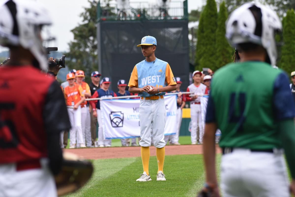 Mid-Atlantic Region Champion Little League team from Hollidaysburg, Pa.,  participates in the opening ceremony of the 2022 Little League World Series  baseball tournament in South Williamsport, Pa., Wednesday, Aug 17, 2022. (AP