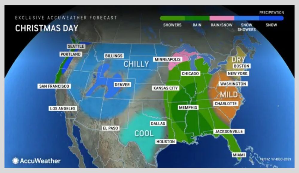 Over the river and through the woods: AccuWeather's Christmas travel  forecast, Outdoors