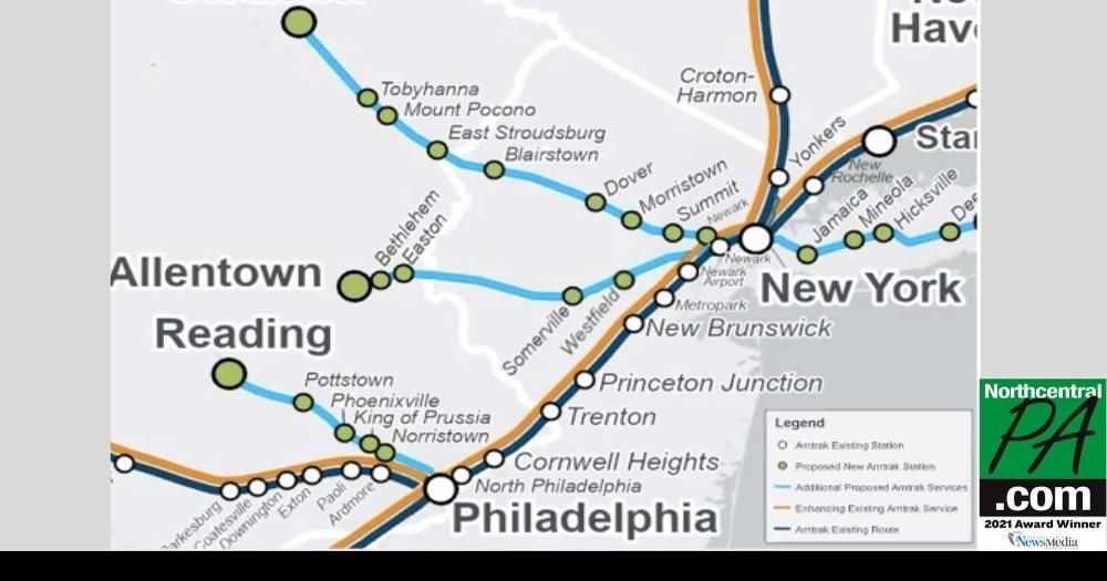 Amtrak to develop new stations in Allentown, Reading, and Scranton; a