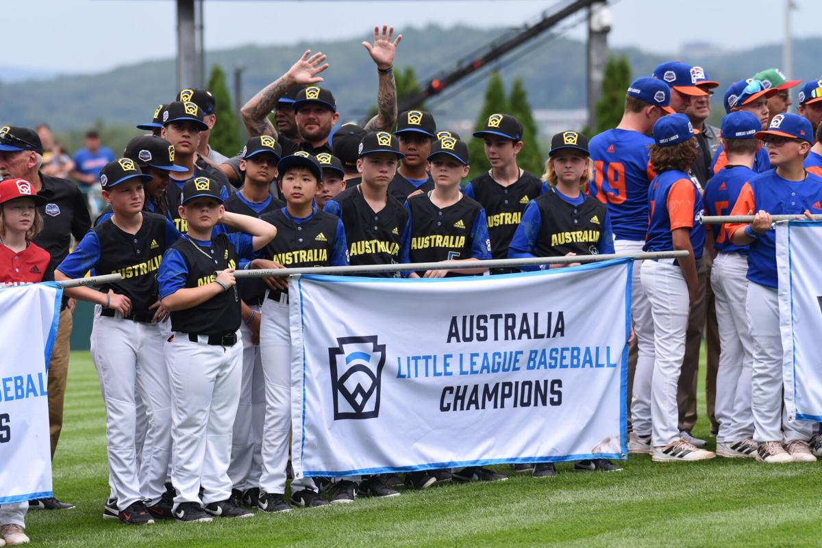 Southwest Region Champion Little League team from Pearland, Texas  participates in the opening ceremony of the 2022 Little League World Series  baseball tournament in South Williamsport, Pa., Wednesday, Aug 17, 2022. (AP
