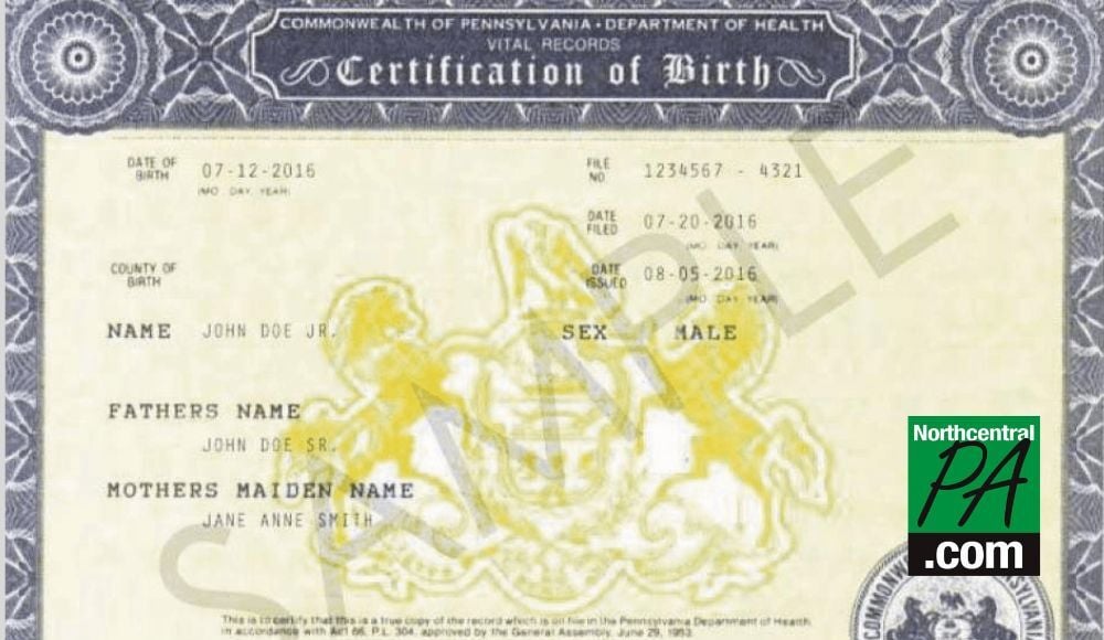 Requests to change birth certificate surge | News | northcentralpa.com