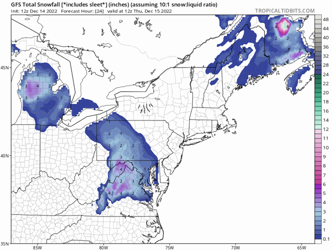 What is the 'GFS snow model' and how much snow should we be expecting 