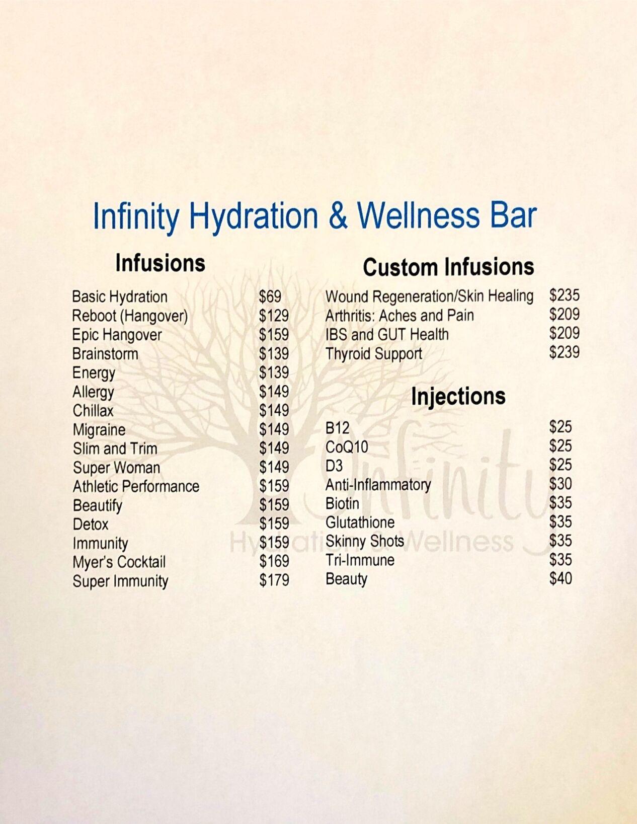 Infinity Wellness & Hydration Bar brings new healthcare options to area