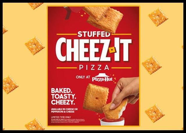 Pizza Hut And Cheez It Together Present Stuffed Cheez It Pizza
