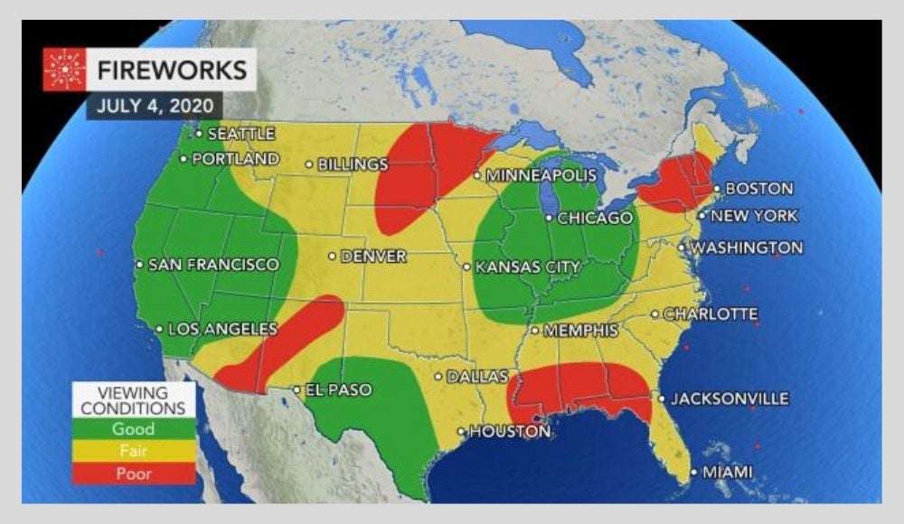 Fourth of July fireworks forecast: How will weather impact the views ...