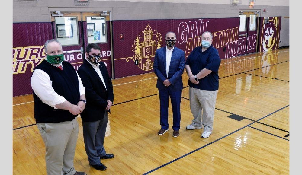 Bloomsburg U sponsors new gym wall mat at local YMCA Education