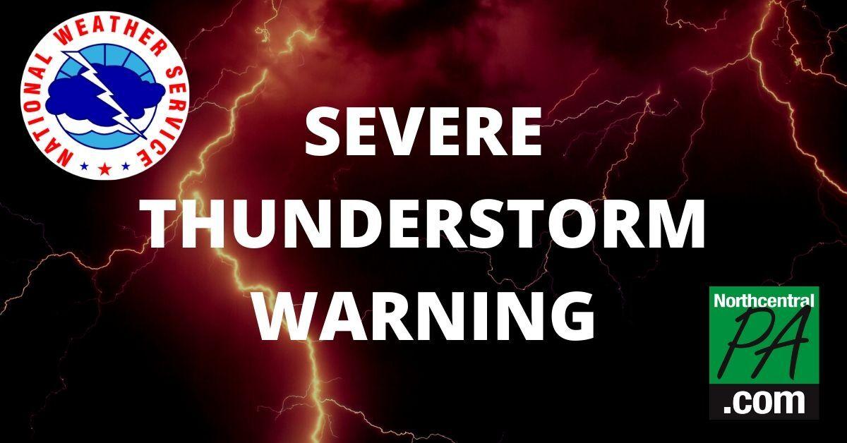 National Weather Service Severe thunderstorm warnings for area