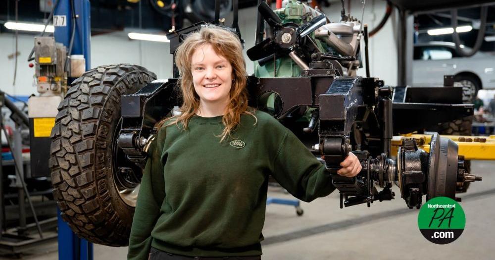 Penn College student restoring father #39 s Land Rover for certification