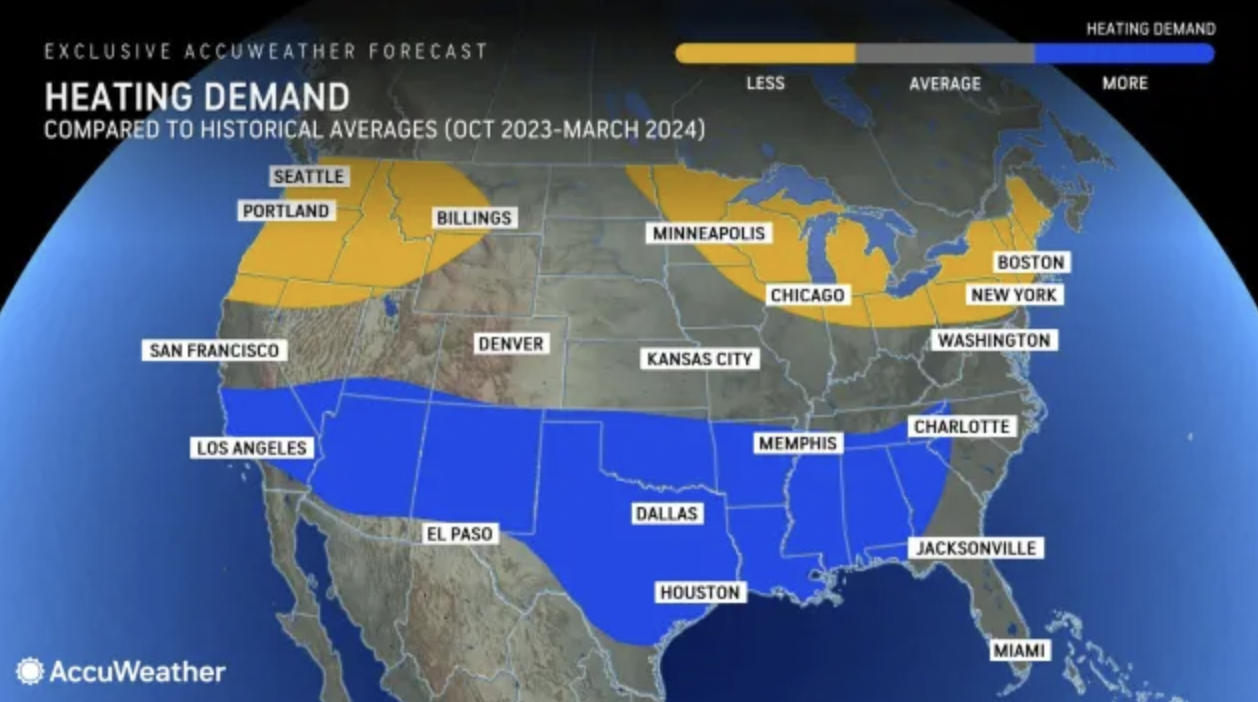 AccuWeather: US Winter Forecast For The 2023-2024 Season | Life ...