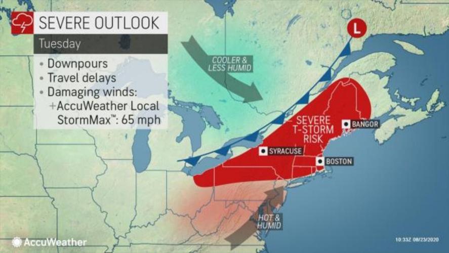 Robust storms to briefly slice away heat, humidity in northeastern U.S ...