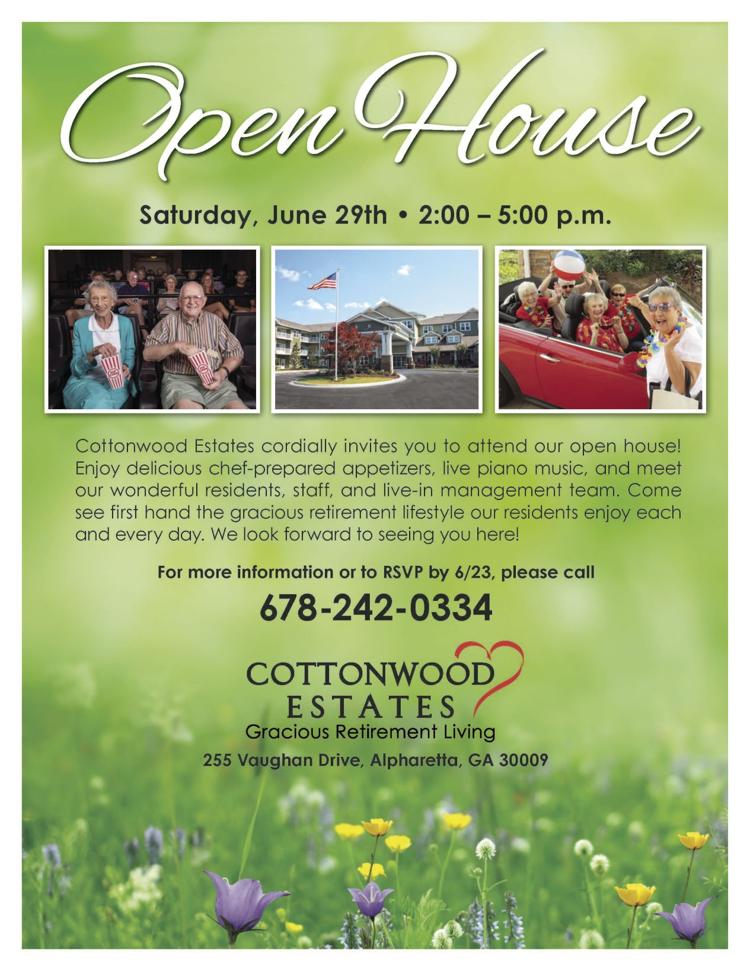 Open House at Cottonwood Estates Retirement Community! Calendar