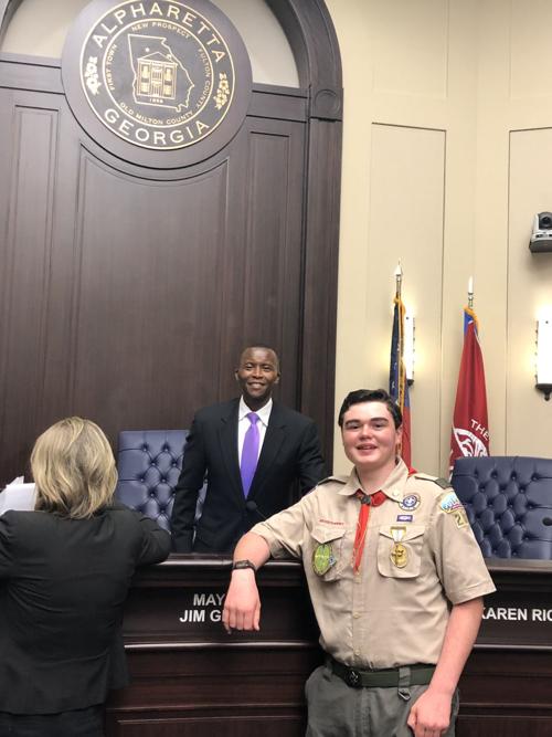 Local Boy Scout Presents to Alpharetta Planning Commission to Affect City Planning