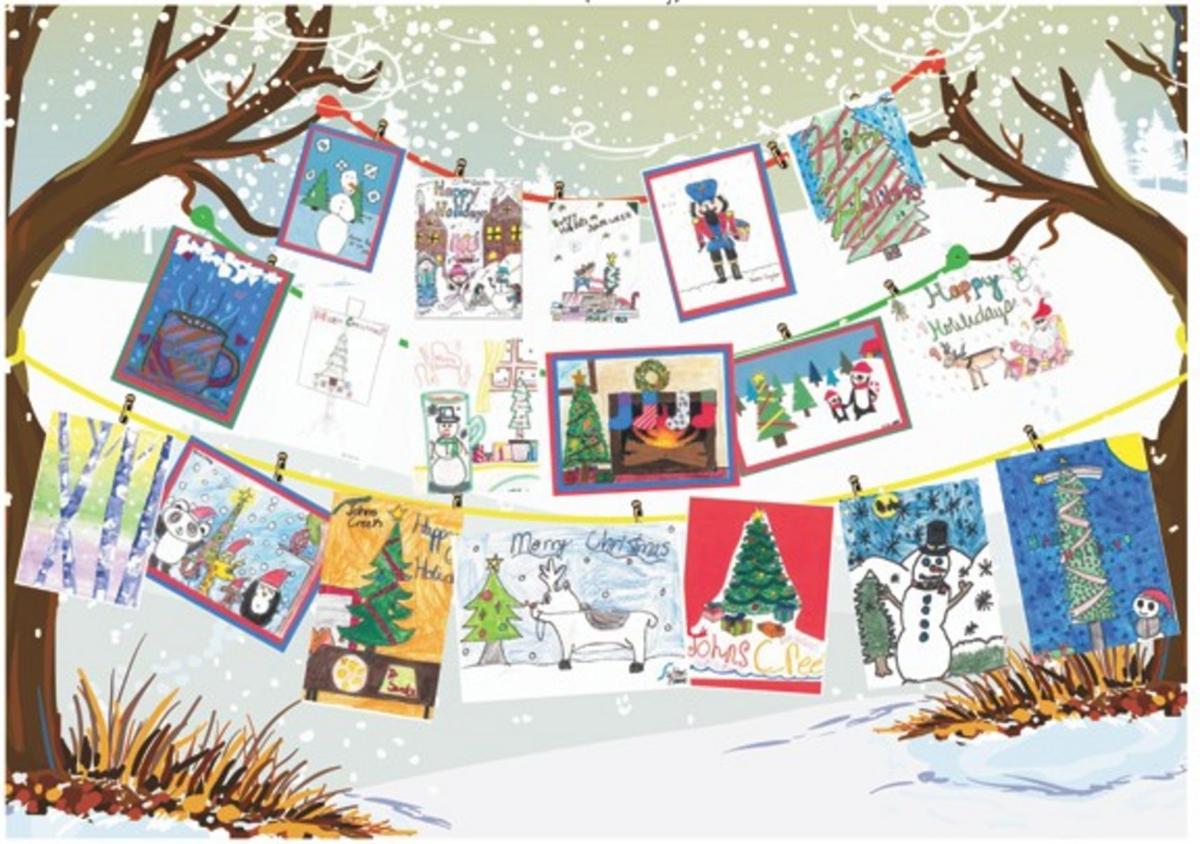 johns creek schools design holiday cards for soldiers sports