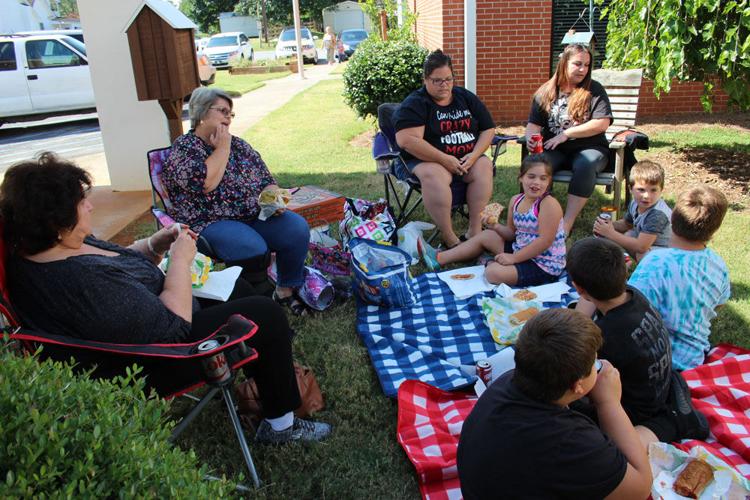 Grandparents and books at Cave Spring Elementary Gallery