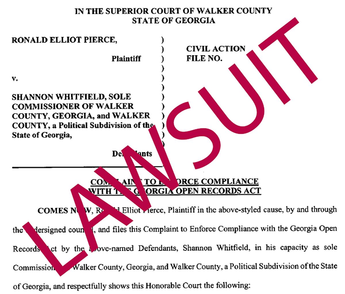 Lawsuit charges Walker County commissioner with withholding email,  violating Open Records Act | News | northwestgeorgianews.com