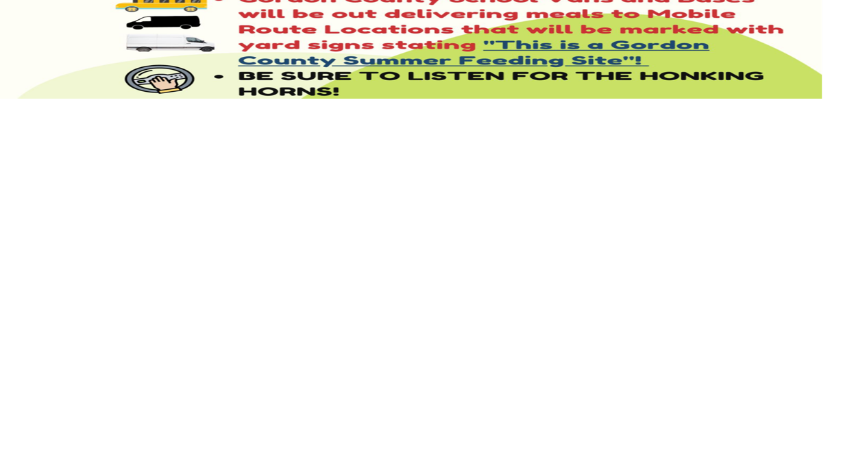 Calhoun City and Gordon County schools to kick off summer feeding