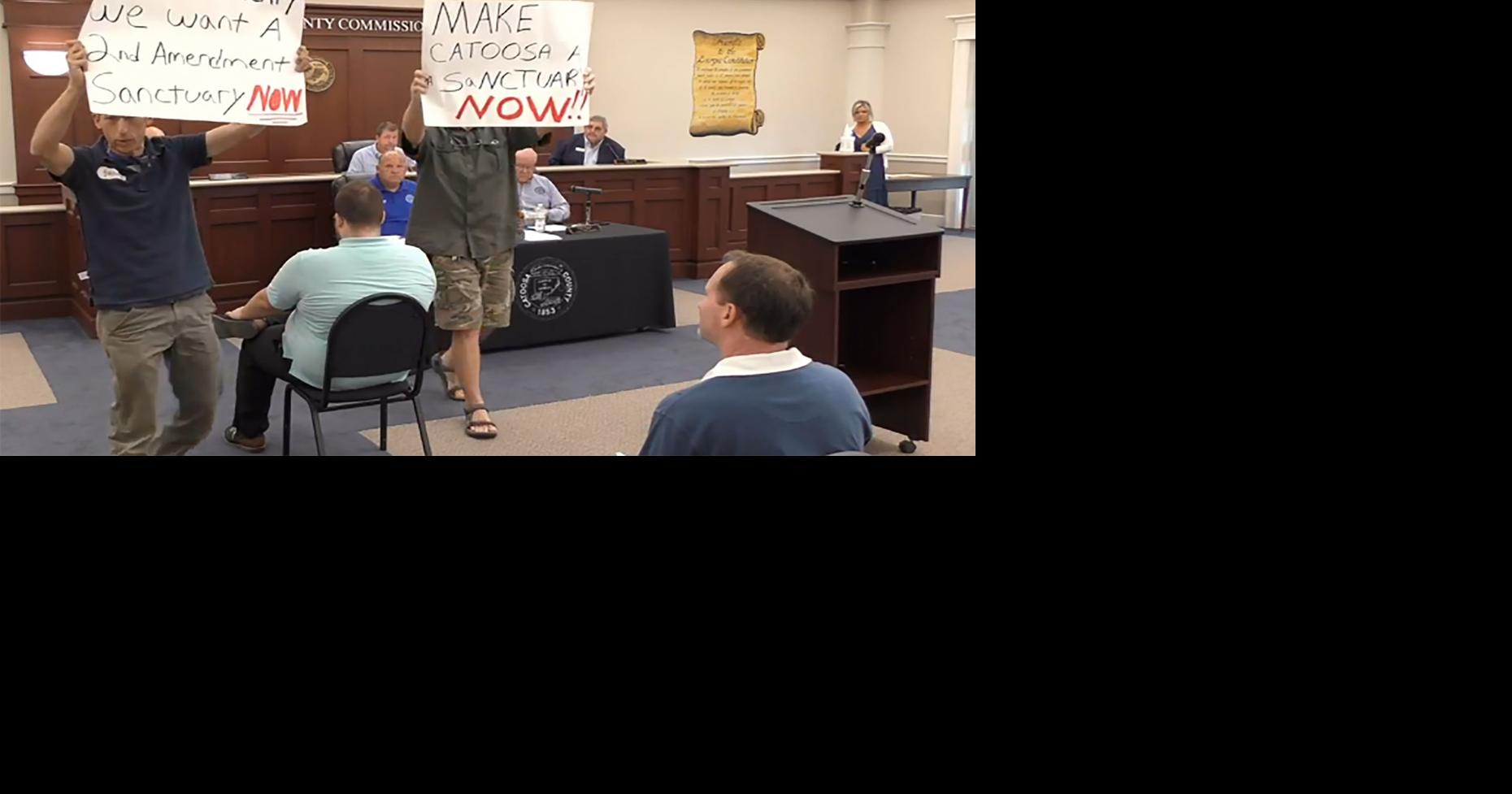 Gun rights advocates address Catoosa County commissioners Catoosa