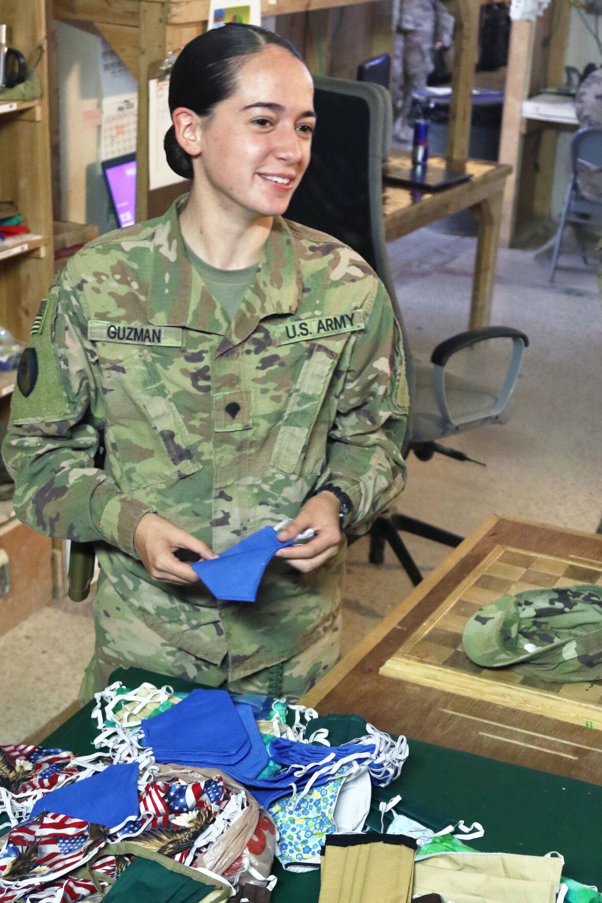 Homemade masks help protect troops deployed in Iraq