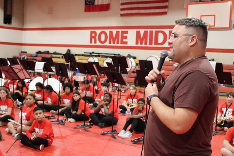 Bringing in the school year: Rome Middle, High School bands perform before school starts next week