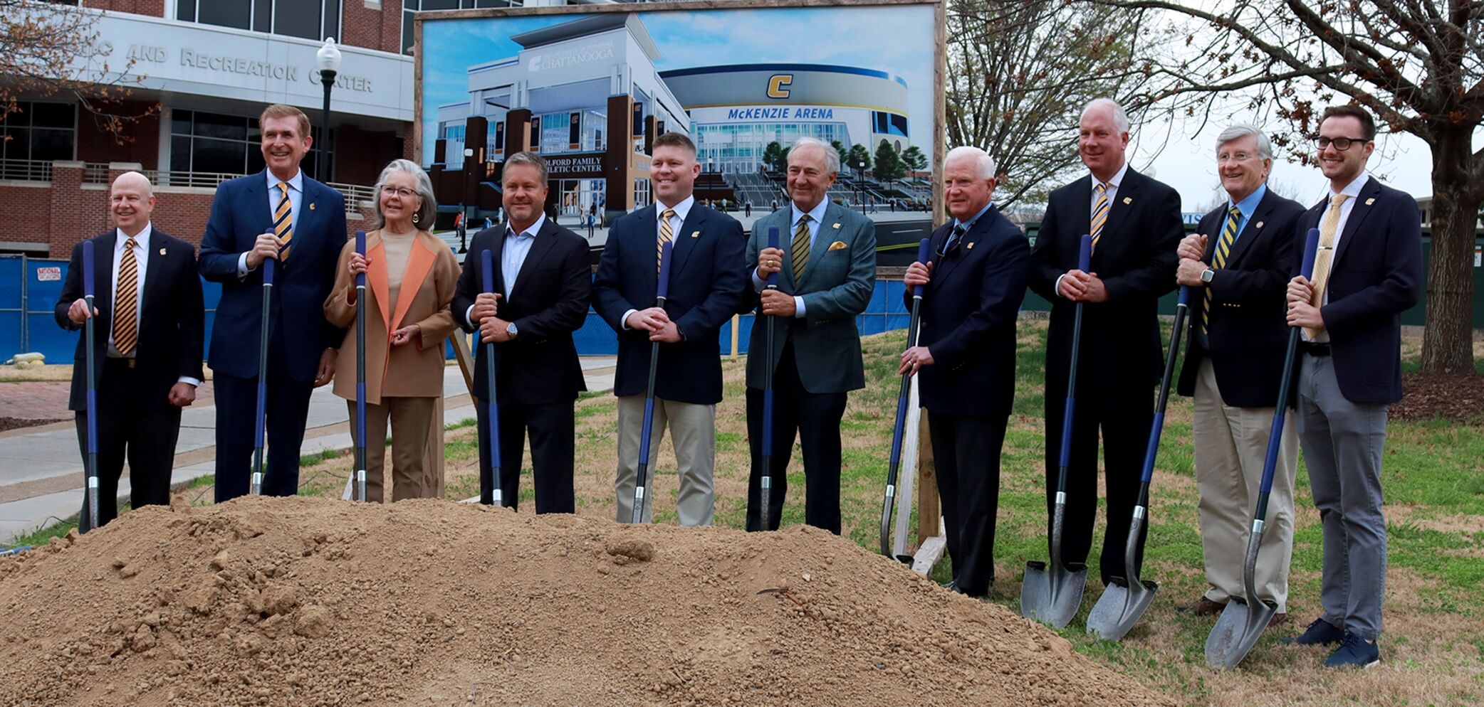 Groundbreaking takes place for Wolford Family Athletics Complex at