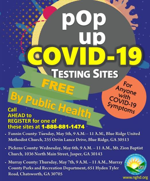 Free Covid 19 Testing Pop Ups To Be Held In North Georgia Next Week The Calhoun Times Northwestgeorgianews Com