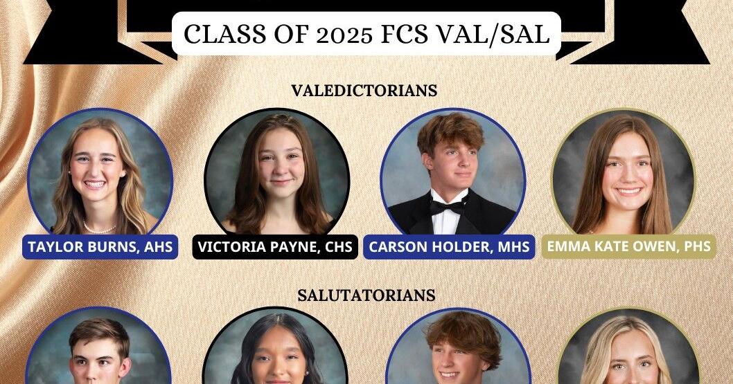 Floyd County Schools Announce The 2025 Valedictorians and Salutatorians