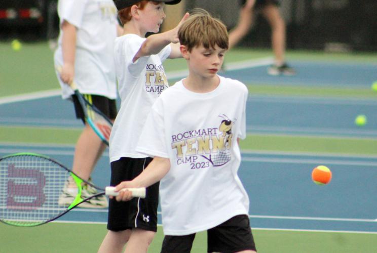 Kids get into swing of things at tennis camp