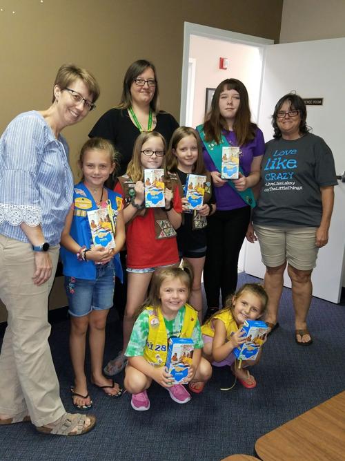 Girl scouts make donation