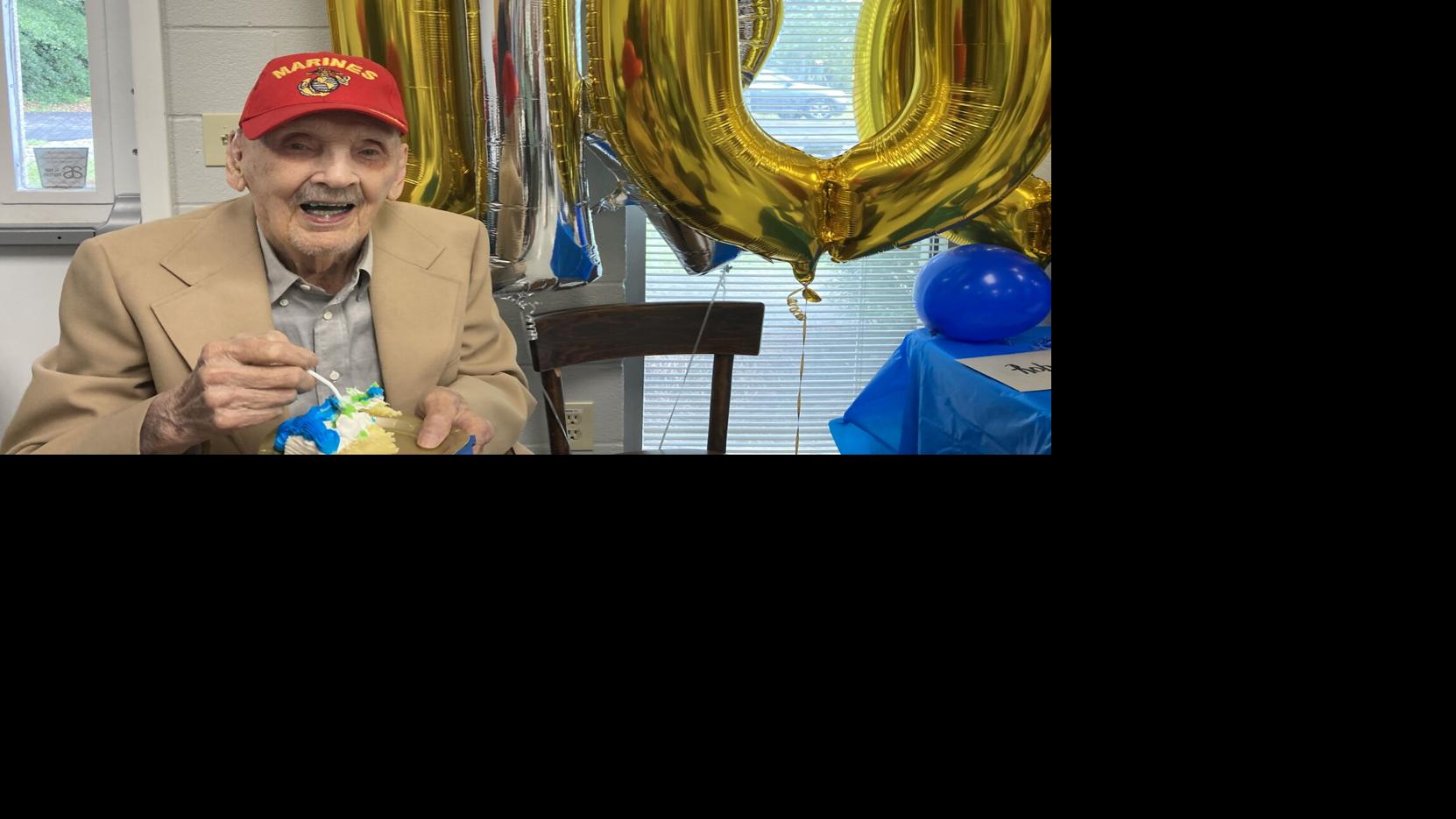 Celebrating 100 WWII vet Robert Rakestraw celebrates his birthday with