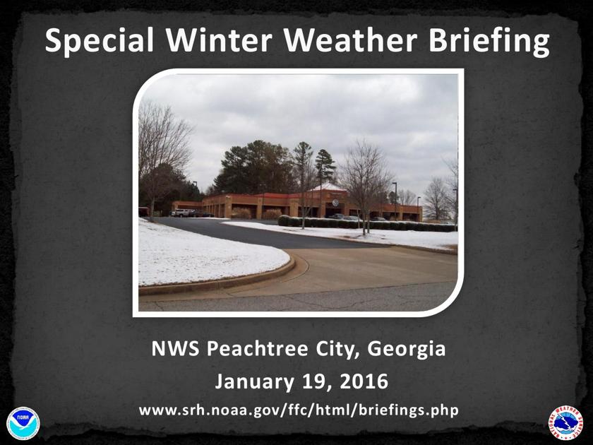 National Weather Service Winter Weather Brief Jan 19 2016
