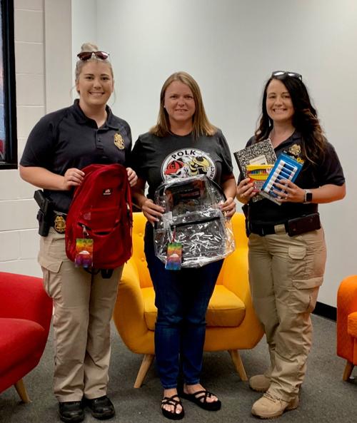 Department of Community Supervision makes donation to Polk School District