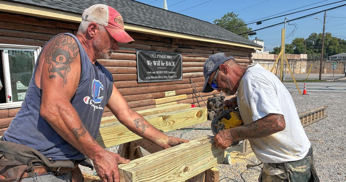 After the fire - Ole Tymer BBQ starts to rebuild