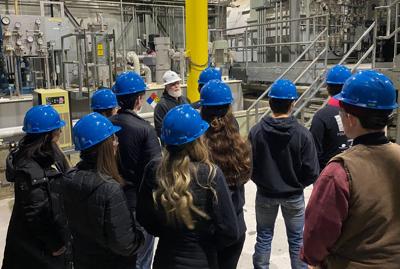Leadership students visit local power plant