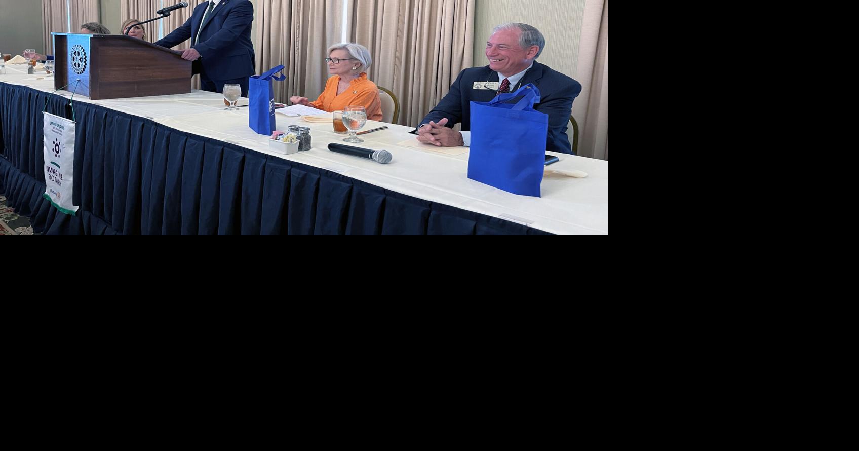 Property taxes, debt and a balanced budget the focus of talk with Floyd