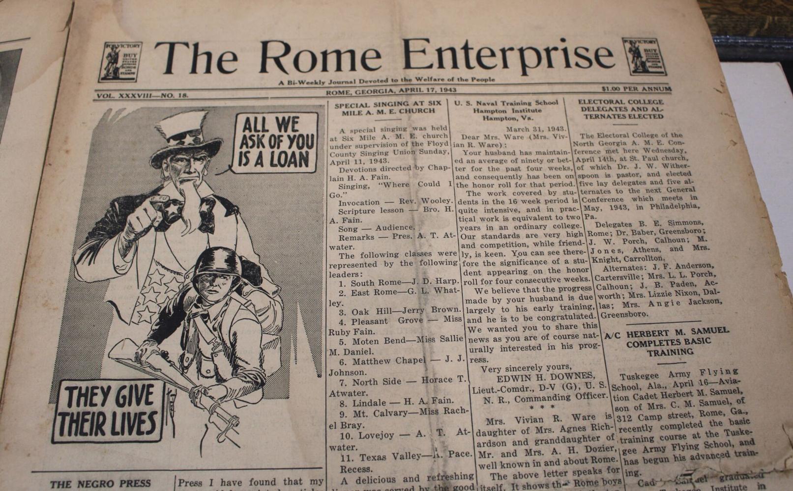 The Enterprise Rome's Blackowned newspaper operated for nearly 50
