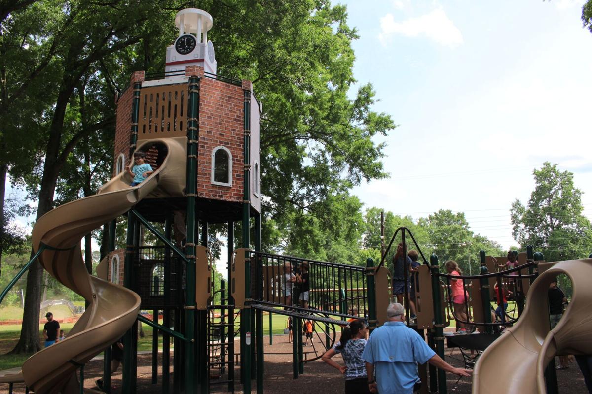 Kids enjoy sunny skies at Ridge Ferry Park before rain moves in for the rest of the week