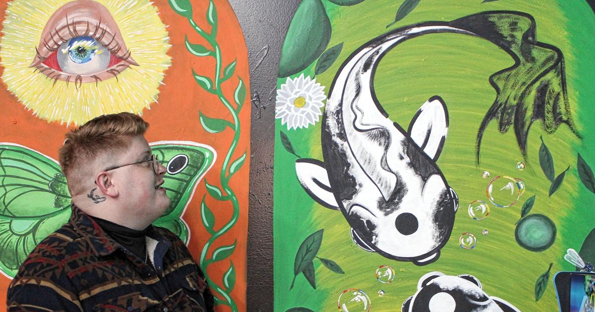 Michael Rome Artist Rome artist tells a tale of growth and divinity in mural for Broad ...