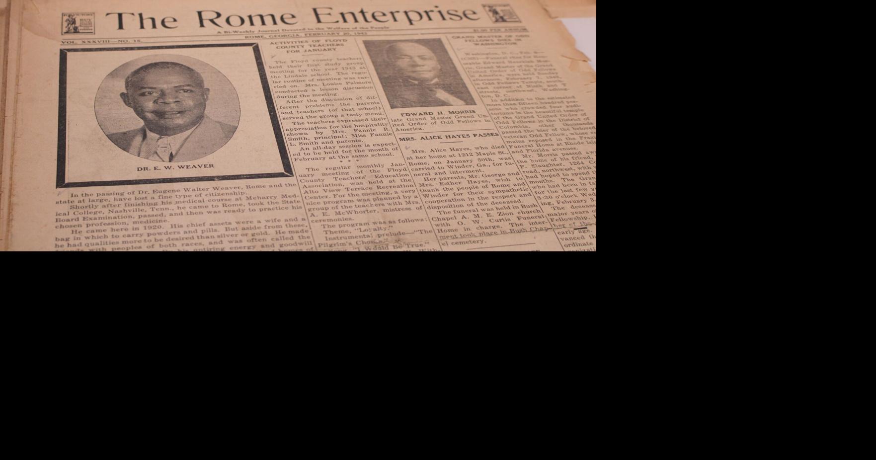The Enterprise Rome's Blackowned newspaper operated for nearly 50