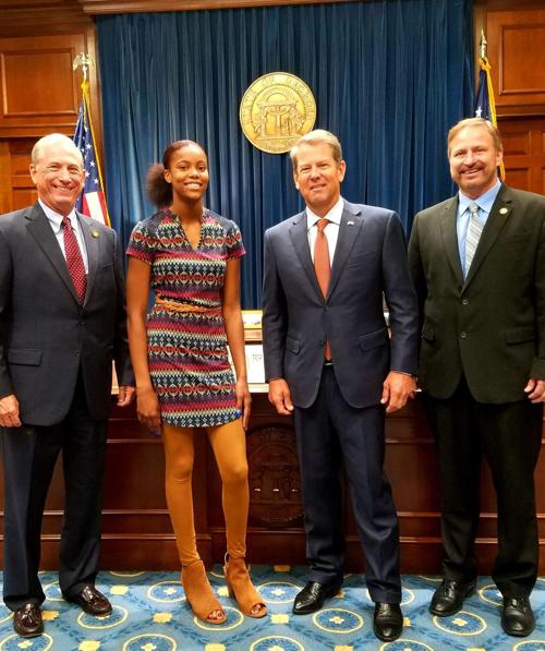 Jah’Lia Evans meets with Gov. Kemp