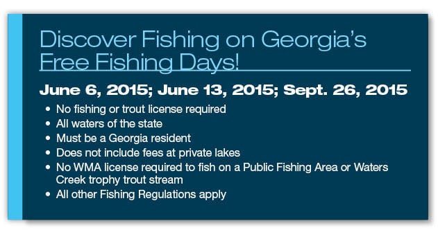 Go fishing with family and friends without buying a fishing license