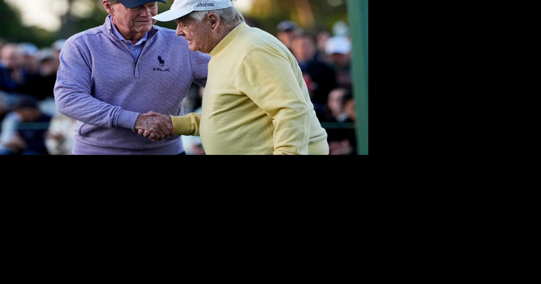 A wild hook and a big leg kick as Jack Nicklaus, Gary Player and Tom ...