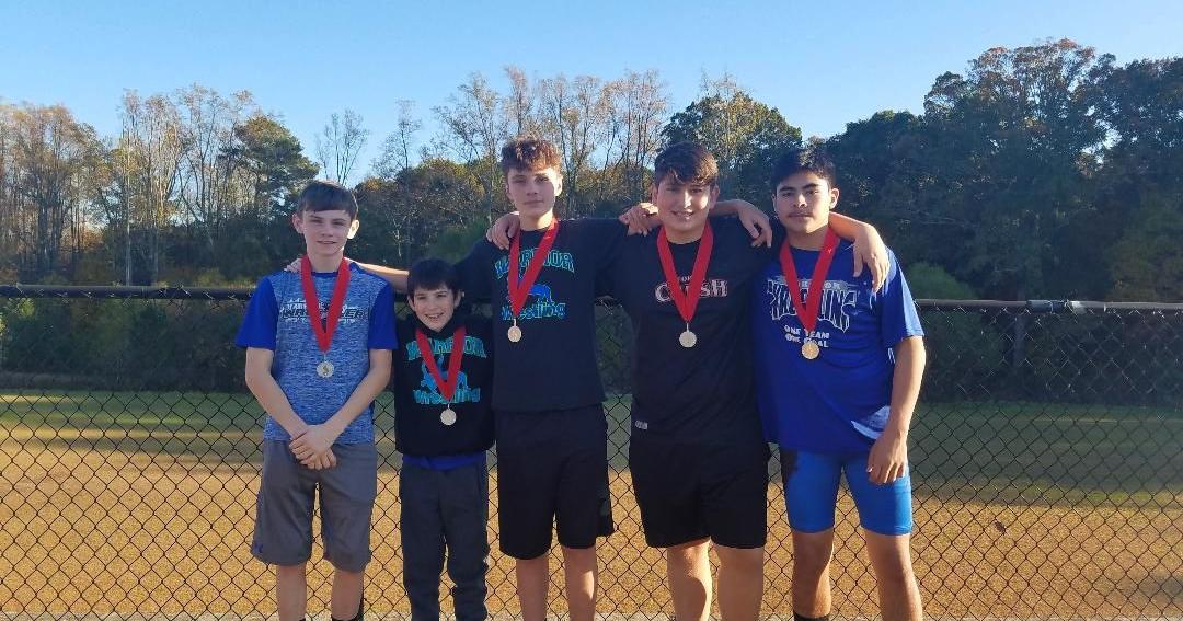 Ashworth Middle School Wrestling take home first place at tournament
