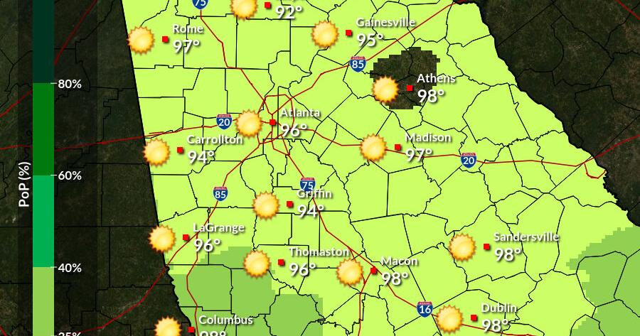 Northwest Georgia Could Reach Heat Index Values of 108 | Local News ...