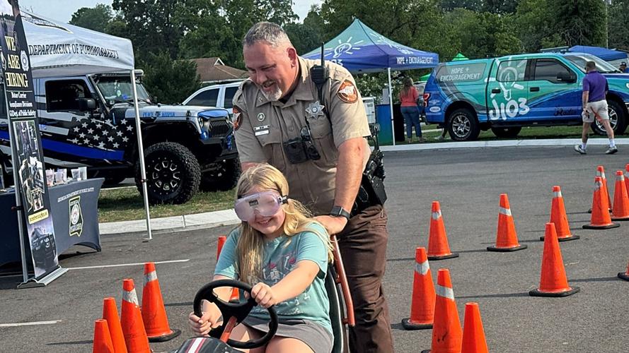 National Night Out, driving school with cop