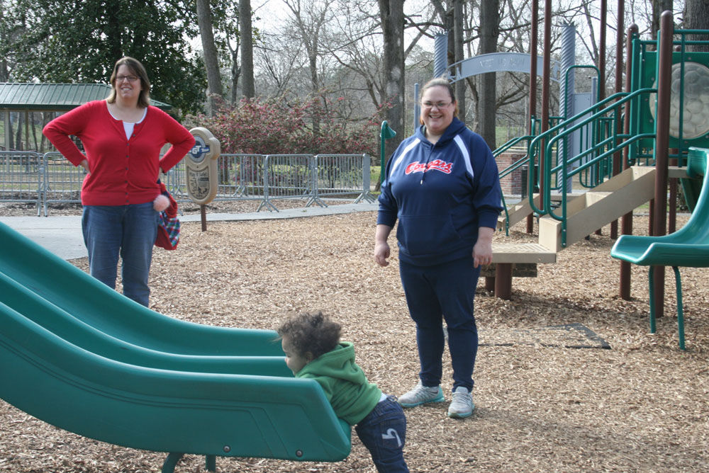 Playing at the park