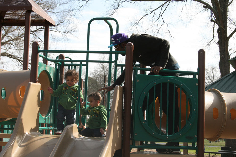 Playing at the park